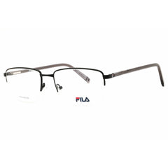 Fila Men's Eyeglasses - Black/Grey Metal Rectangular Half Rim Frame | VFI261 0531