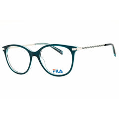 Fila Women's Eyeglasses - Teal/Silver Acetate Round Shape Full Rim Frame | VFI264 06DX