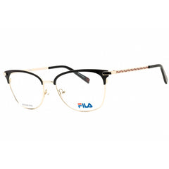 Fila Women's Eyeglasses - Black/Gold Metal Cat Eye Full Rim Frame | VFI265 530301