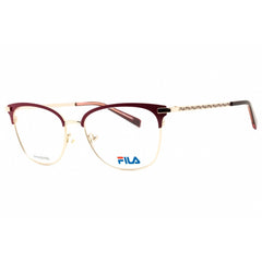 Fila Women's Eyeglasses - Burgundy/Gold Metal Cat Eye Full Rim Frame | VFI265 0307