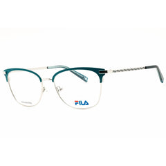 Fila Women's Eyeglasses - Teal/Silver Metal Cat Eye Shape Full Rim Frame | VFI265 0E70