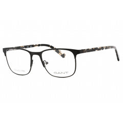 Gant Men's Eyeglasses - Matte Black Metal Full Rim Rectangular Frame | GA3249 002