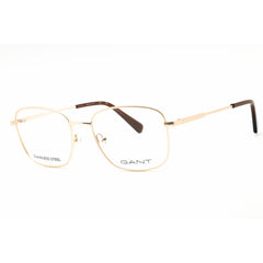 Gant Men's Eyeglasses - Pale Gold Metal Full Rim Rectangular Frame | GA50069 032
