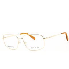 Gant Men's Eyeglasses - Pale Gold Metal Full Rim Rectangular Frame | GA50097 032