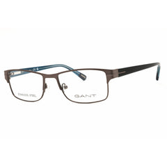 Gant Men's Eyeglasses - Matte Gunmetal/Blue Rectangular Full Rim Frame | GA3084 009