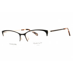 Gant Women's Eyeglasses - Matte Black/Gold/Havana Metal Half Rim Frame | GA4116 002