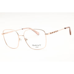 Gant Women's Eyeglasses - Shiny Rose Gold Rectangular Full Rim Frame | GA4145 028