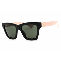 Gucci Women's Sunglasses - Black/Pink Rectangular Shape Full Rim Frame | GG1714S 006