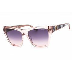 Guess Women's Sunglasses - Shiny Beige Acetate Full Rim Cat Eye Frame | GU00113 57Z