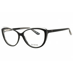 Guess Women's Eyeglasses - Black/Clear Acetate Full Rim Cat Eye Frame | GU2978 005