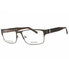 Guess Men's Eyeglasses - Matte Gunmetal Full Rim Rectangular Frame | GU50082 009