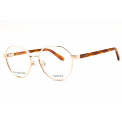 Guess Women's Eyeglasses - Pale Gold Metal Round Shape Full Rim Frame | GU50124 032