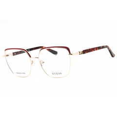 Guess Women's Eyeglasses - Bordeaux/Other Metal Cat Eye Full Rim Frame | GU2983 071