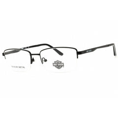 Harley Davidson Men's Eyeglasses - Matte Black Metal Half Rim Frame | HD0149T 002