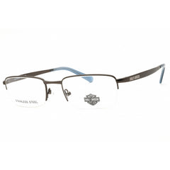 Harley Davidson Men's Eyeglasses - Matte Gunmetal Metal Half Rim Frame | HD50098 009