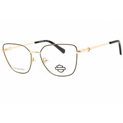 Harley Davidson Women's Eyeglasses - Shiny Black/Gold Metal Frame | HD50118 001