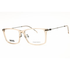 Hugo Boss Men's Eyeglasses - Beige/Ruthenium Plastic Full Rim Frame | 1621/F 0R1T 00