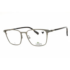 Lacoste Men's Eyeglasses - Gunmetal Metal Full Rim Rectangular Frame | L2301 033