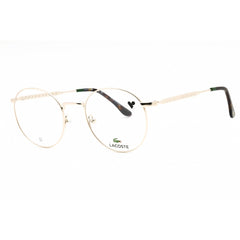 Lacoste Unisex Eyeglasses - Gold Color Metal Full Rim Round Shape Frame | L2308 714