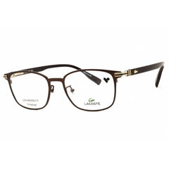 Lacoste Men's Eyeglasses - Satin Brown Titanium Full Rim Oval Frame | L2530LB 200