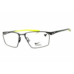 Nike Unisex Eyeglasses - Satin Black Metal Full Rim Rectangular Frame | 4311 004