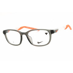 Nike Men's Eyeglasses - Smoke Grey/Orange Rectangular Shape Full Rim Frame | 7277 034