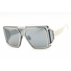 Philipp Plein Unisex Sunglasses - Shiny Palladium Full Rim Frame | SPP096M 99579X