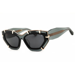 Philipp Plein Women's Sunglasses - Shiny Transparent Grey Plastic Frame | SPP099V 0819