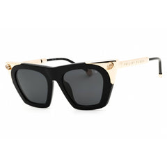 Philipp Plein Women's Sunglasses - Shiny Black/Gold Full Rim Frame | SPP134S 0700