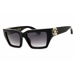 Roberto Cavalli Unisex Sunglasses - Shiny Black Rectangular Shape Frame | SRC016M 0700
