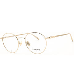 Salvatore Ferragamo Unisex Eyeglasses - Gold Metal Full Rim Frame | SF2229 710