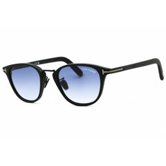 Tom Ford Men's Sunglasses - Matte Black Acetate Round Full Rim Frame | FT1049-D 02W