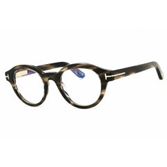 Tom Ford Men's Eyeglasses - Havana/Other Acetate Round Full Rim Frame | FT6037-B 056
