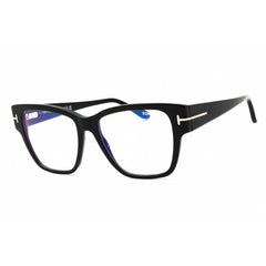 Tom Ford Women's Eyeglasses - Shiny Black Acetate Rectangular Frame | FT5745-B 001