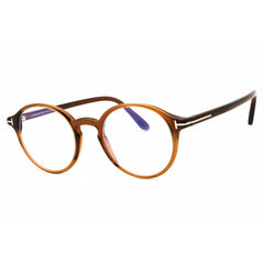 Tom Ford Men's Eyeglasses - Shiny Dark Brown Acetate Round Shape Frame | FT5867-B 048