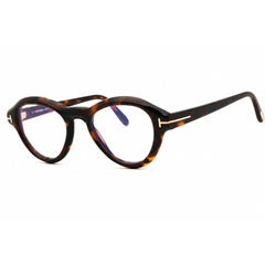 Tom Ford Men's Eyeglasses - Dark Havana Acetate Round Full Rim Frame | FT5962-B 052