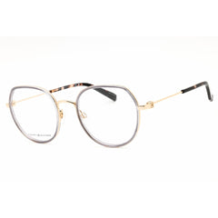 Tommy Hilfiger Women's Eyeglasses - Gold/Grey Metal Full Rim Frame | TH 2096 02F7 00