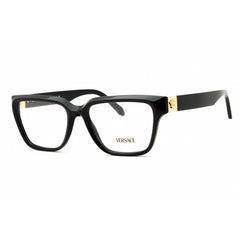Versace Women's Eyeglasses - Black/Gold Rectangular Shape Full Rim Frame | 0VE3357 GB1
