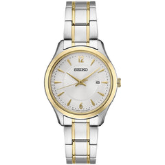 Seiko Women's Watch - Essentials Quartz White Dial Two Tone Bracelet | SUR474P1