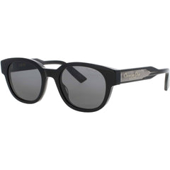 Dior Men's Sunglasses - Shiny Black Plastic Round Shape Full Rim Frame | DM40174I 01A