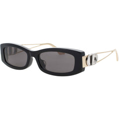 Dior Women's Sunglasses - Shiny Black/Gold/Silver Rectangular Frame | CD40221F 01A