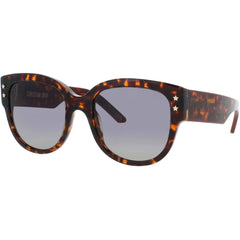 Dior Women's Sunglasses - Coloured Havana Square Shape Full Rim Frame | CD40157I 55B