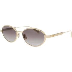 Dior Women's Sunglasses - Shiny Gold Metal Oval Shape Full Rim Frame | CD40209U 10B