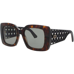 Dior Women's Sunglasses - Dark Havana/Black Plastic Full Rim Frame | CD40179I 52N