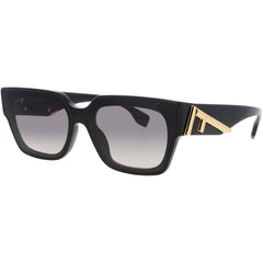 Fendi Women's Sunglasses - Shiny Black/Gold Plastic Rectangular Frame | FE40099I 01B