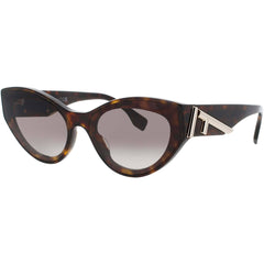 Fendi Women's Sunglasses - Dark Havana/Silver Plastic Full Rim Frame | FE40194I 52F