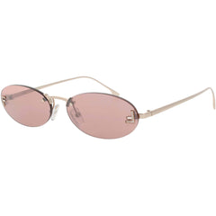 Fendi Women's Sunglasses - Shiny Rose Gold Metal Oval Rimless Frame | FE4075US 28Z