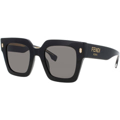Fendi Women's Sunglasses - Shiny Black Plastic Square Full Rim Frame | FE40101I 01A