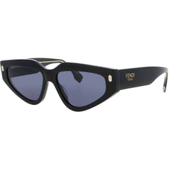 Fendi Women's Sunglasses - Shiny Black Plastic Geometric Shape Frame | FE40163U 01V