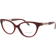 Tiffany & Co Women's Eyeglasses - Solid Burgundy/Gold Full Rim Frame | TF2226 8353
